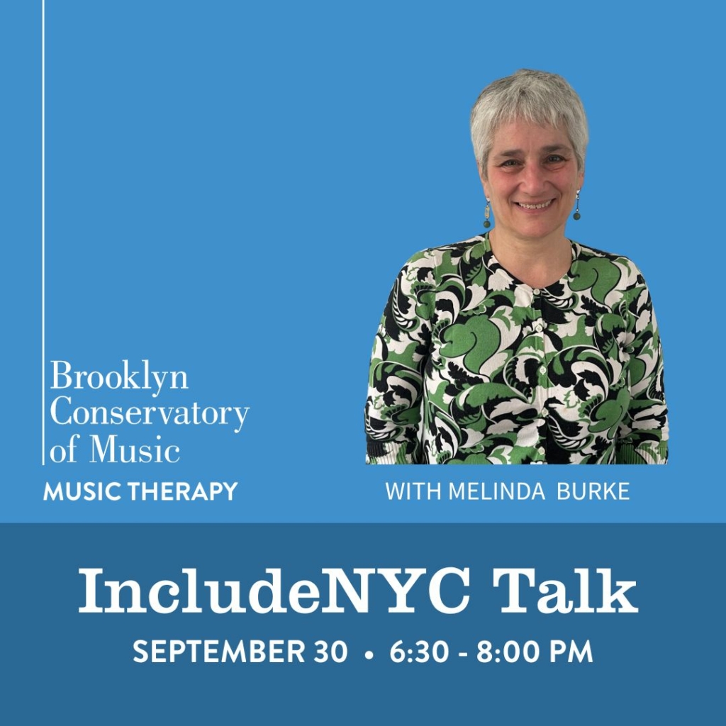 A blue flyer for the IncludeNYC Talk on September 30, 2024