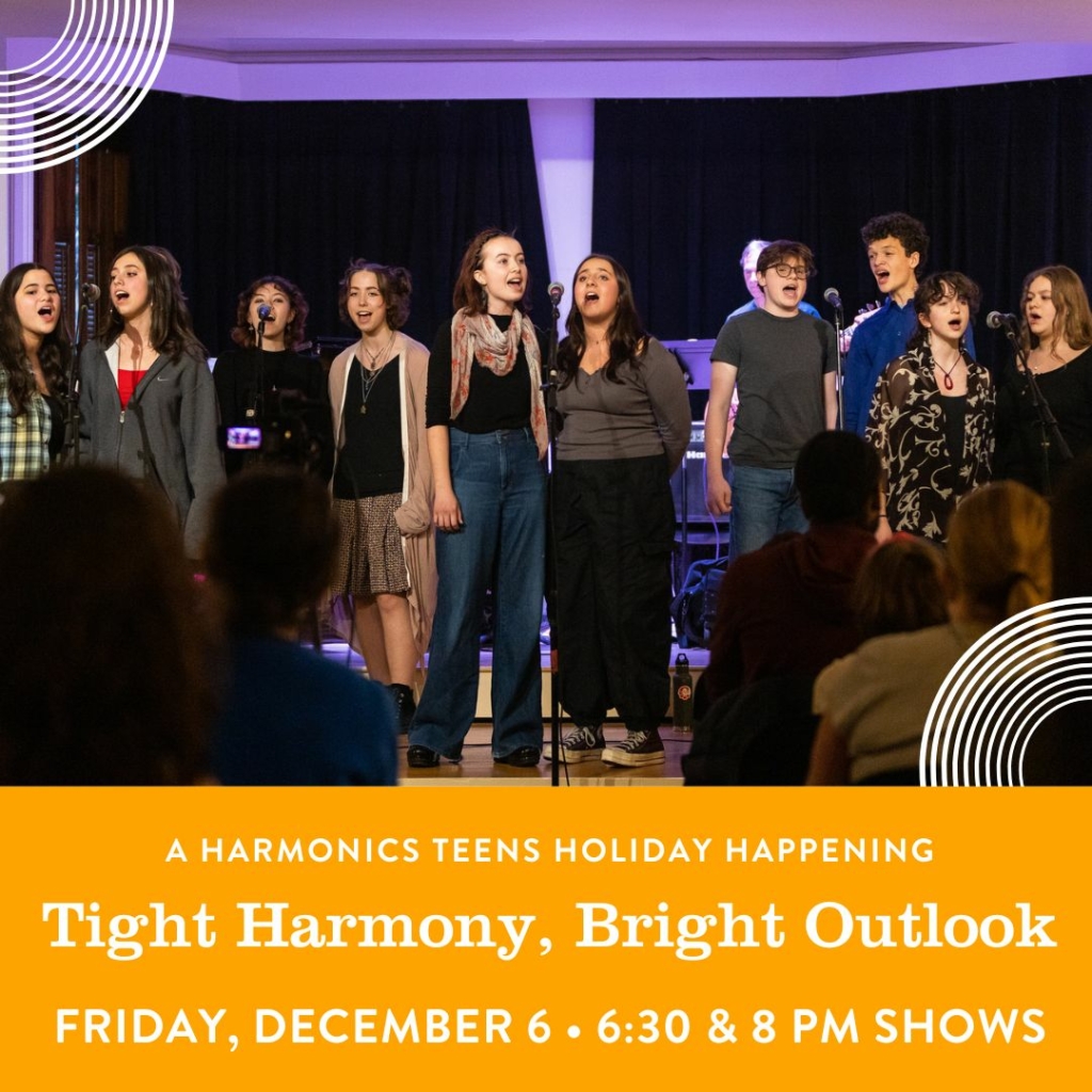 A flyer featuring the Brooklyn Harmonics Teens performing in the BKCM concert hall