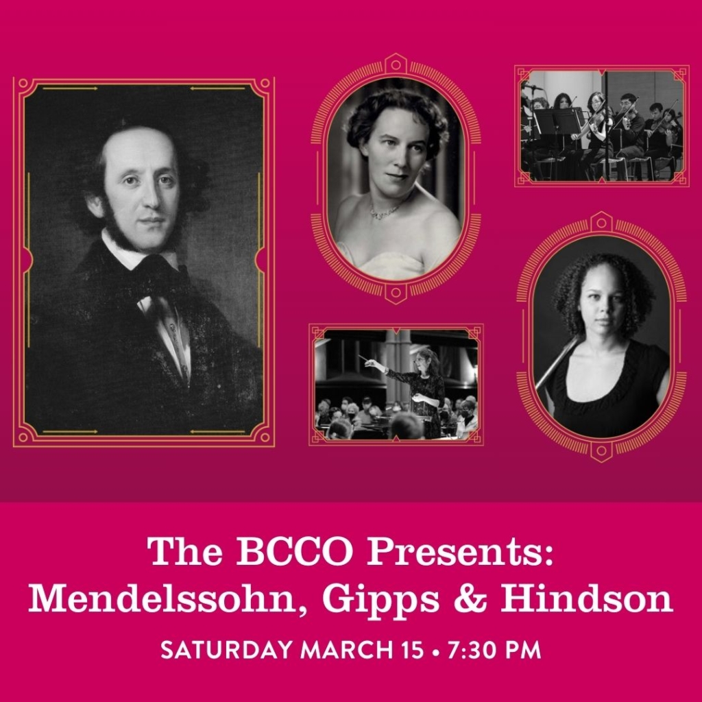 The BCCO Presents: Mendelssohn, Gipps & Hindson