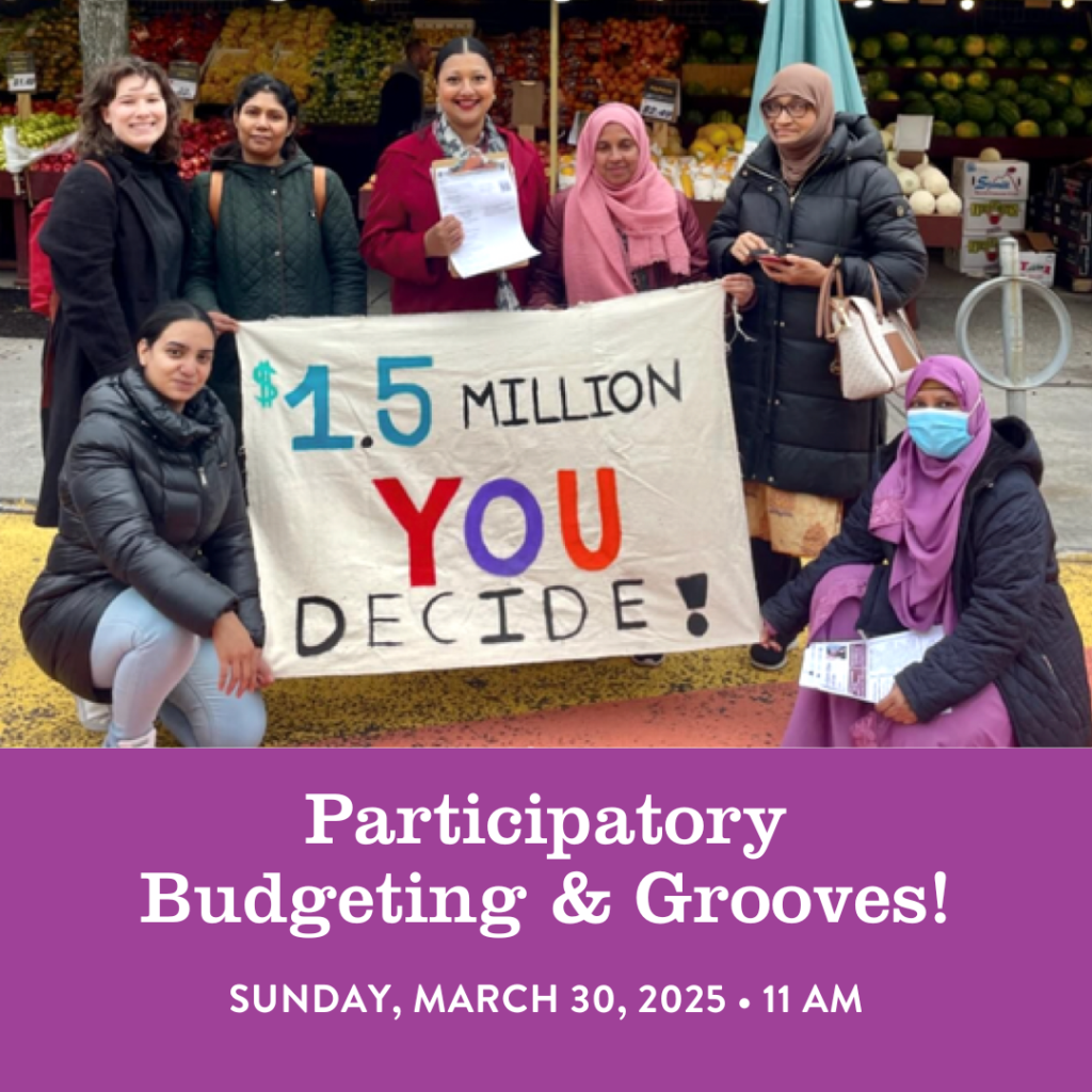 Flyer for participatory budgeting free concert