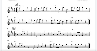 The score for the song "Liberty"