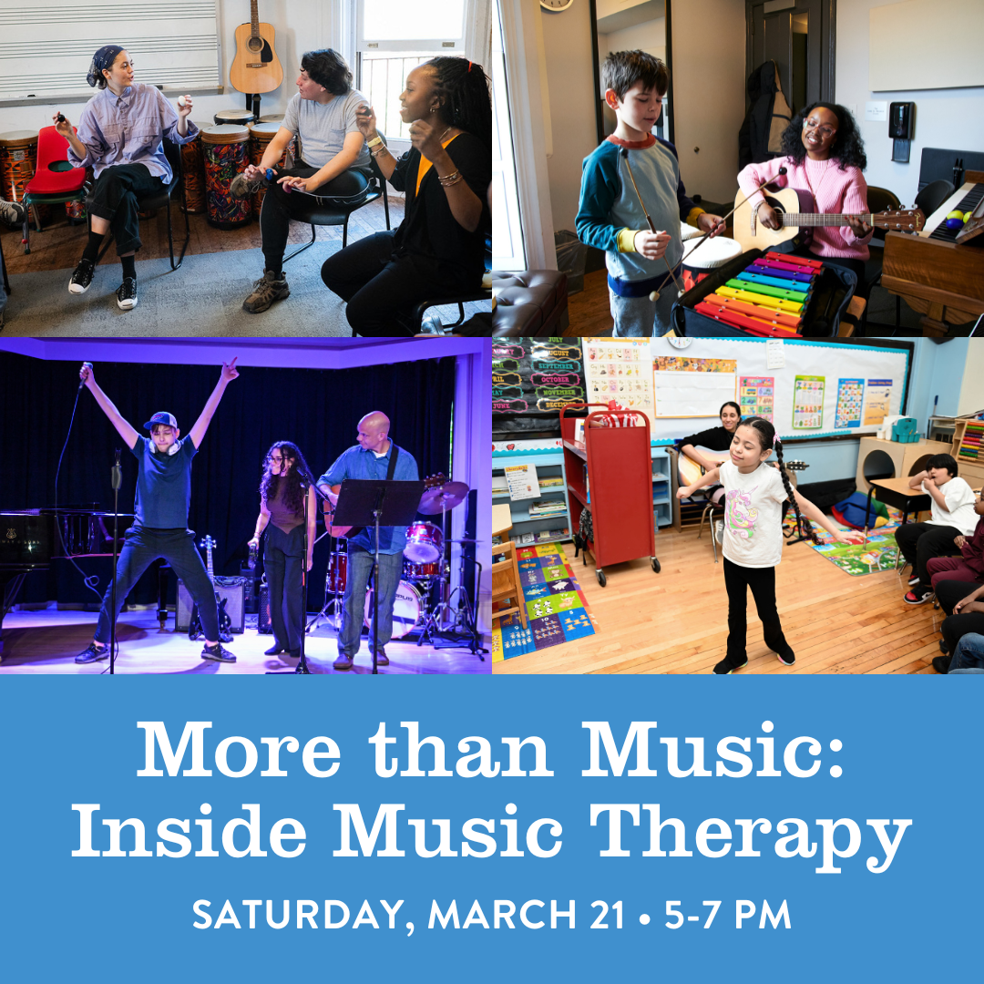 A flyer for the Music Therapy team's March 21 More than Music event