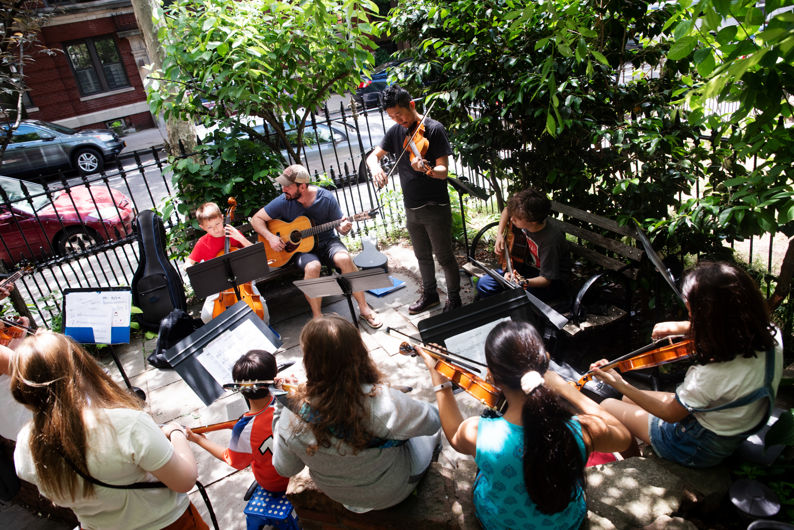 BKCM Bluegrass jam outdoors