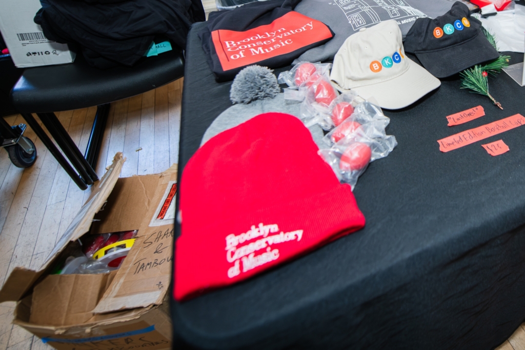 A photo of BKCM merch on a table