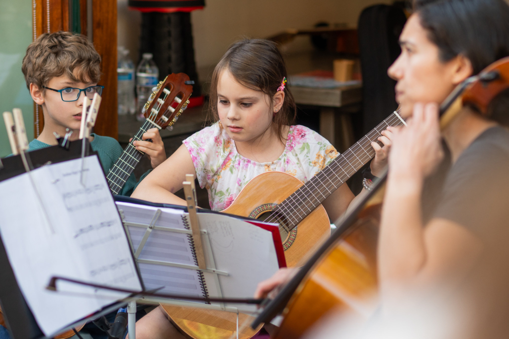 Students performing at Open Stages